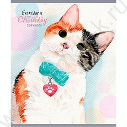 Тетрадь  40л клетка "Разнообразные котики" ассорти | Фото 3