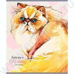 Тетрадь  40л клетка "Разнообразные котики" ассорти | Фото 6