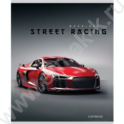 Тетрадь  48л клетка "Спортивные автомобили-3" /лён/ ассорти | Фото 3