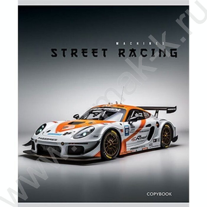 Тетрадь  48л клетка "Спортивные автомобили-3" /лён/ ассорти | Фото 4