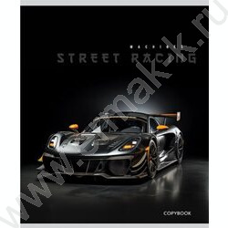 Тетрадь  48л клетка "Спортивные автомобили-3" /лён/ ассорти | Фото 5