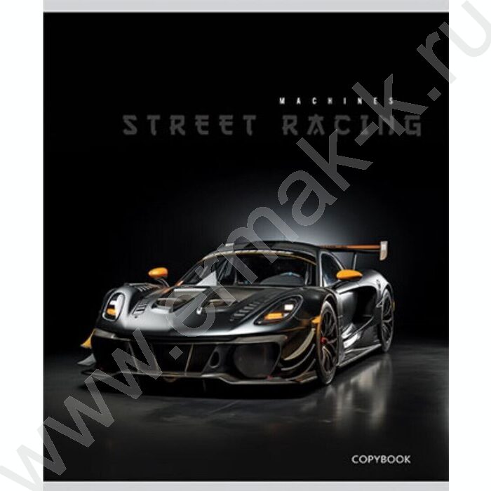 Тетрадь  48л клетка "Спортивные автомобили-3" /лён/ ассорти | Фото 5