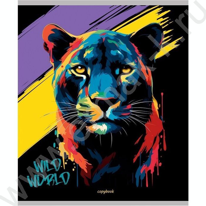 Тетрадь  48л клетка "Портрет зверя" /лён/ ассорти | Фото 5