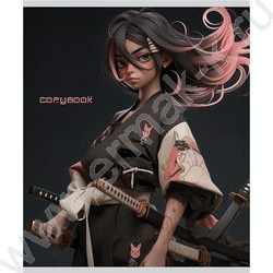 Тетрадь  48л клетка "Воинственные девушки" /софт-тач/ ассорти | Фото 6