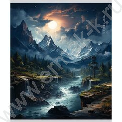 Тетрадь  48л клетка "Горные пейзажи-2" /софт-тач/ ассорти | Фото 2