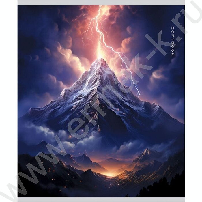 Тетрадь  48л клетка "Горные пейзажи-2" /софт-тач/ ассорти | Фото 3