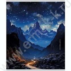 Тетрадь  48л клетка "Горные пейзажи-2" /софт-тач/ ассорти | Фото 4