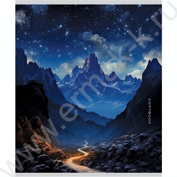 Тетрадь  48л клетка "Горные пейзажи-2" /софт-тач/ ассорти | Фото 4