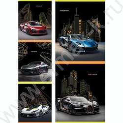 Тетрадь  48л клетка "Авто и город в график" /софт-тач/ ассорти | Фото 1