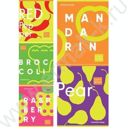 Тетрадь  48л клетка "Яркая еда" /софт-тач/ ассорти | Фото 1