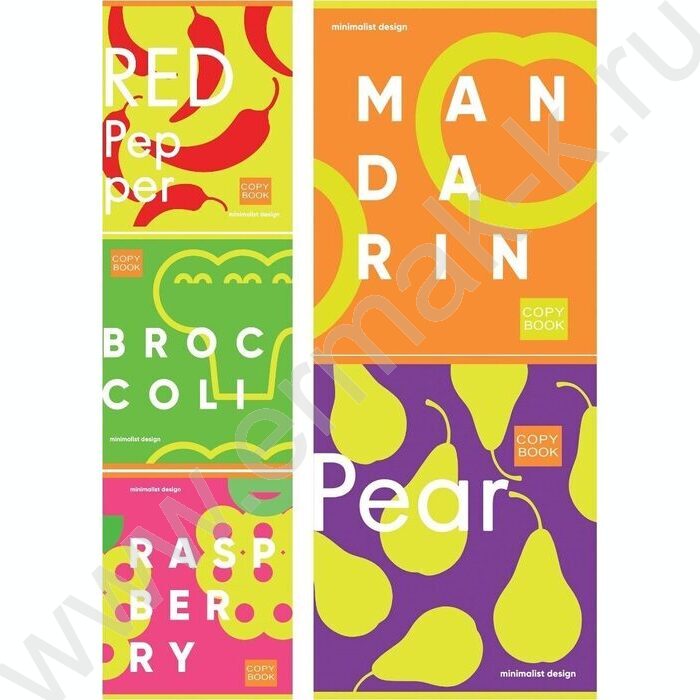 Тетрадь  48л клетка "Яркая еда" /софт-тач/ ассорти | Фото 1