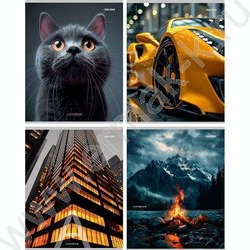 Тетрадь  96л клетка "Микс" | Фото 1