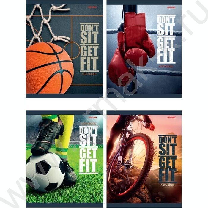 Тетрадь  96л клетка "Спорт" ассорти | Фото 1