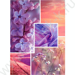 Тетрадь  96л А4 клетка/тв.обл. "Сиреневый микс" /лянц.лам./ | Фото 1