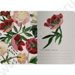 Блокнот  32л А6 "Пионы" 70 г/м2 бежевая бумага | Фото 3