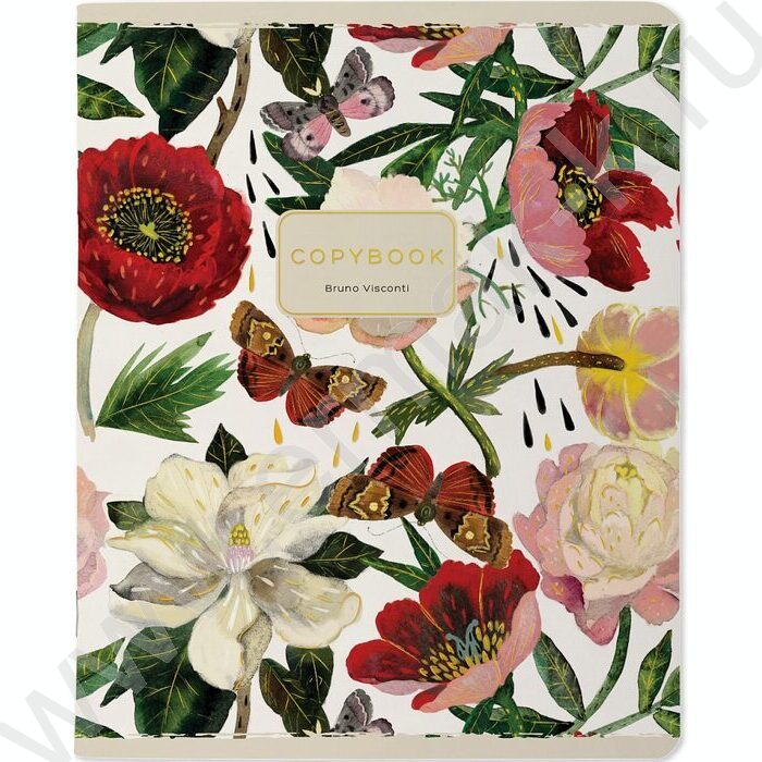 Тетрадь  48л клетка "Flora" /мат.лам.Soft Touch/фольга золото/ ассорти | Фото 3