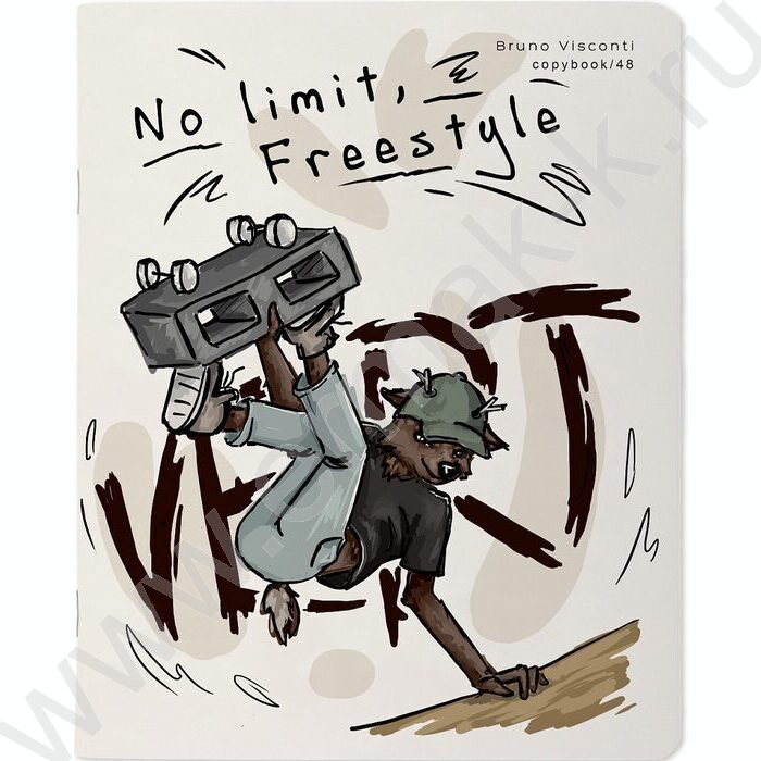 Тетрадь  48л клетка "Street skate" /мат.лам.Soft Touch/ ассорти | Фото 3