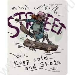 Тетрадь  48л клетка "Street skate" /мат.лам.Soft Touch/ ассорти | Фото 4