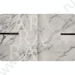 Тетрадь  48л клетка "Carrara" /мат.лам.Soft Touch/фольга золото/ ассорти | Фото 7