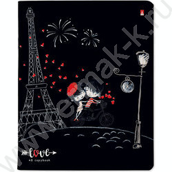 Тетрадь  48л клетка "Романтика.Black" /УФ- лак сплошной/ 5видов | Фото 4