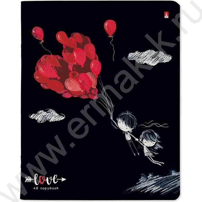 Тетрадь  48л клетка "Романтика.Black" /УФ- лак сплошной/ 5видов | Фото 6