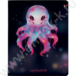 Тетрадь  48л клетка "Octopus party" /мат.лам./ 5видов | Фото 3