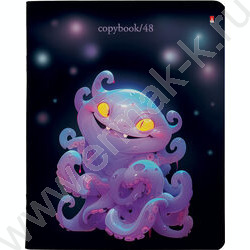 Тетрадь  48л клетка "Octopus party" /мат.лам./ 5видов | Фото 6