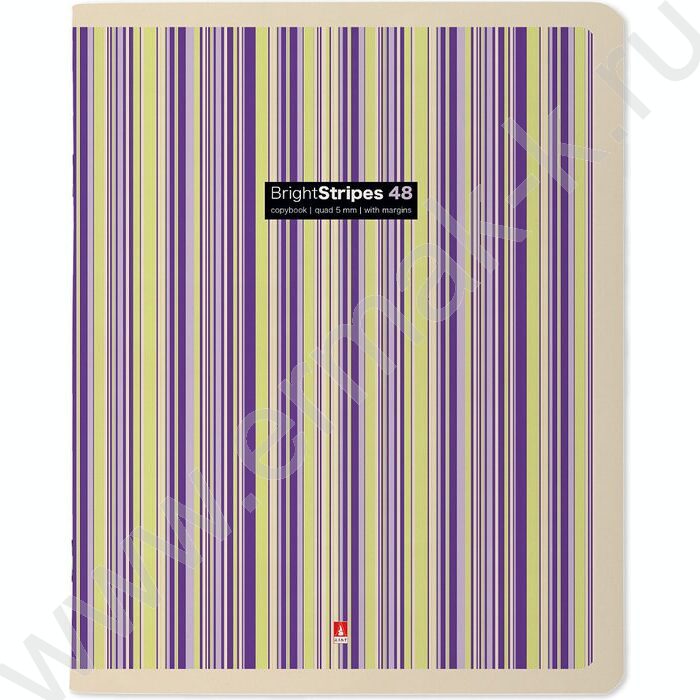 Тетрадь  48л клетка "Stripes" /УФ- лак сплошной/ 5видов | Фото 5