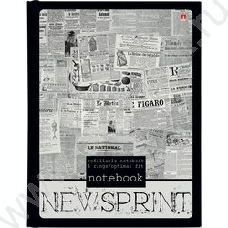 Тетрадь  80л клетка/кольца "Газета" со смен.блоком | Фото 1