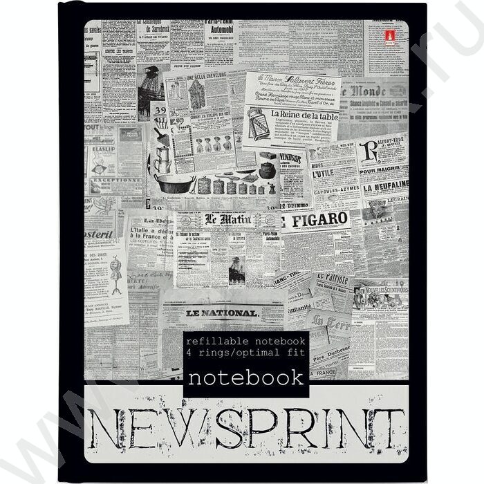 Тетрадь  80л клетка/кольца "Газета" со смен.блоком | Фото 1