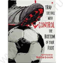 Тетрадь  80л клетка/кольца "Football.Black and white" со смен.блоком | Фото 1