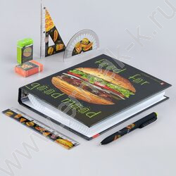 Тетрадь  80л клетка/кольца "Food in black" со смен.блоком | Фото 4