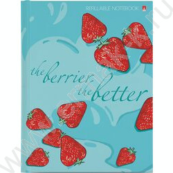 Тетрадь  80л клетка/кольца "Клубника в сливках" со смен.блоком | Фото 1
