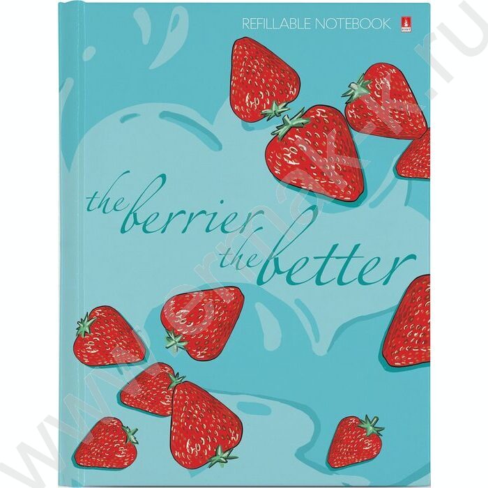 Тетрадь  80л клетка/кольца "Клубника в сливках" со смен.блоком | Фото 1