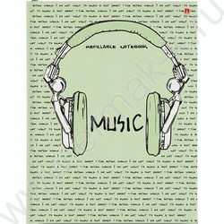 Тетрадь 160л клетка/кольца "Soundmania" со смен.блоком | Фото 1