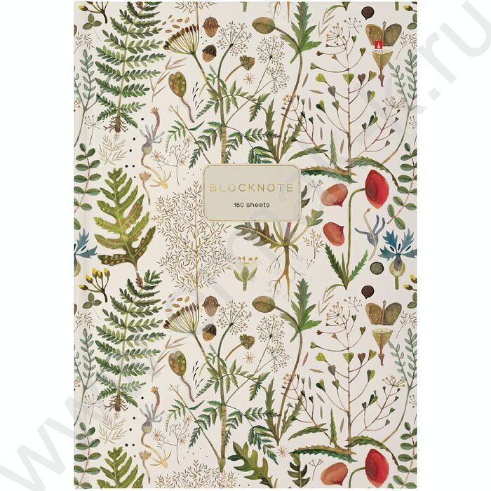 Бизнес-блокнот 160л А4 тв.обл."Луговые травы" | Фото 1