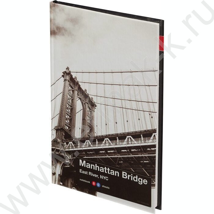 Бизнес-блокнот  80л А5 тв.обл. "NY-NY" | Фото 1
