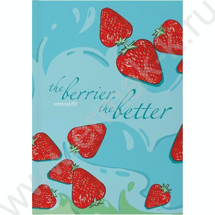 Бизнес-блокнот  80л А5 тв.обл. "Клубника в сливках" | Фото 2