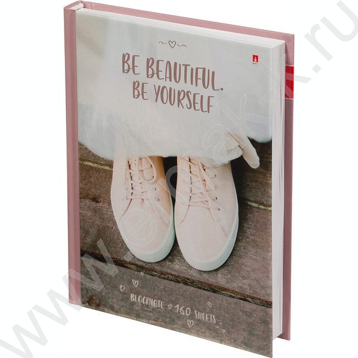 Бизнес-блокнот 160л А6 тв.обл. "Be beautiful" | Фото 1