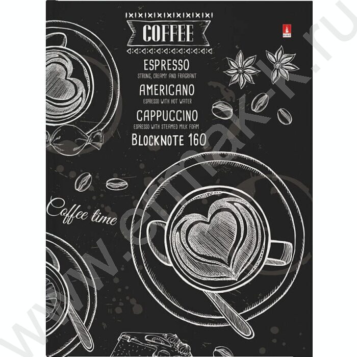 Бизнес-блокнот 160л А6 тв.обл. "Caffee nero" | Фото 2
