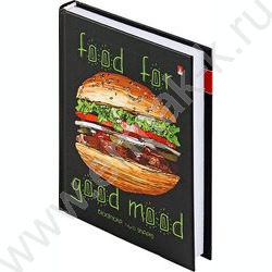 Бизнес-блокнот 160л А6 тв.обл. "Food in black" | Фото 1