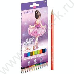 Карандаши  12цв Ballet Academy /шестигранные/ 2М, d грифеля-2,8мм /карт.коробка | Фото 1