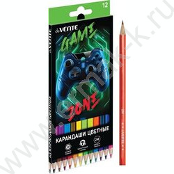 Карандаши  12цв Gamer /шестигранные/ 2М, d грифеля-2,8мм /карт.коробка | Фото 1