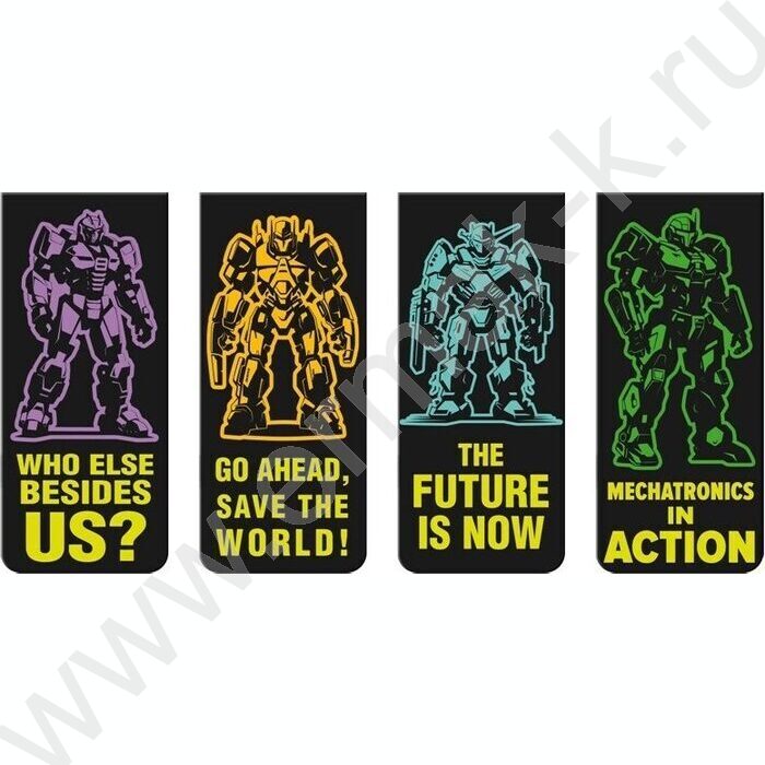 Закладки магнитные "Robotic" /набор 4шт /блистер | Фото 1