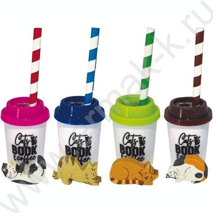 Набор канцелярский Funny Cat 3 предмета /1 карандаша HB, 1 ластик, точилка с 2 отверстиями 7 и 1 | Фото 1