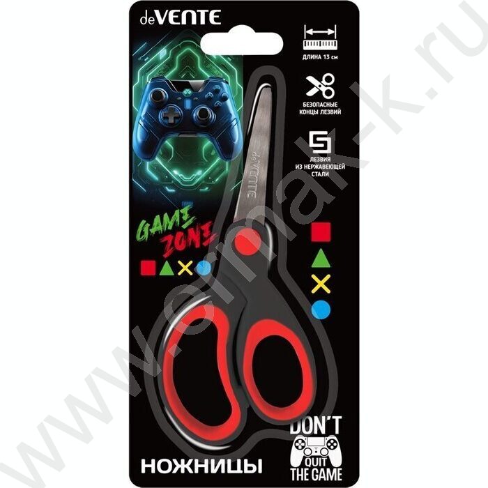 Ножницы 13см детские Gamer /прорезин.кольца /блистер | Фото 2