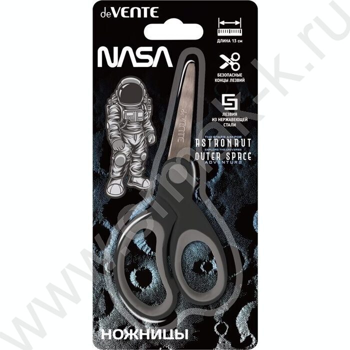 Ножницы 13см детские NASA /прорезин.кольца /блистер | Фото 2