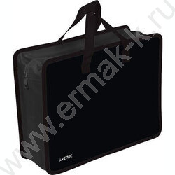 Папка для тетрадей A4 "Uno" с текст. расширением 10см, на молнии сверху, текст. ручки | Фото 1