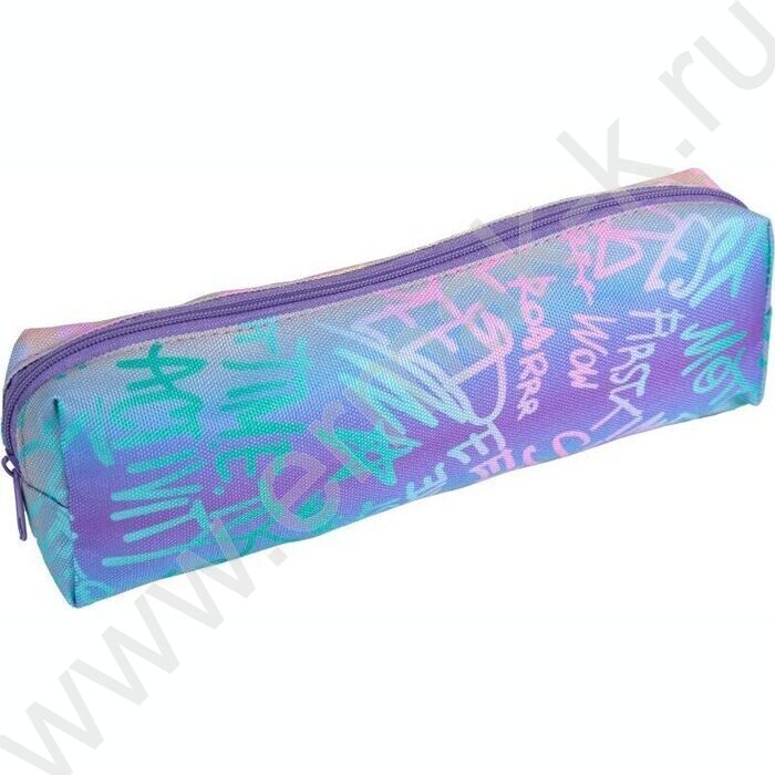 Пенал-прямоугольный 20*7*3,5см "Fashion", молния, текстиль. /ассорти | Фото 2