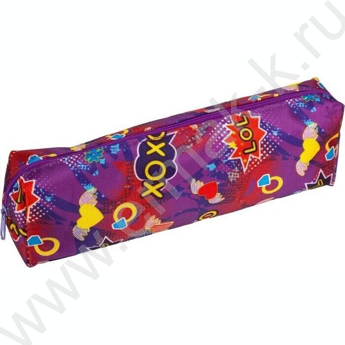 Пенал-прямоугольный 20*7*3,5см "Fashion", молния, текстиль. /ассорти | Фото 3